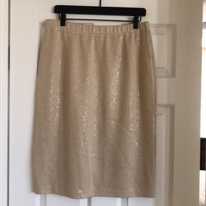 Gold knit St John skirt